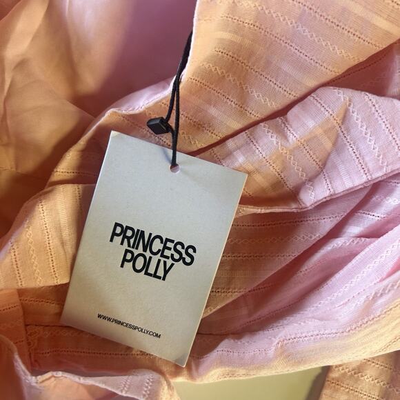 Princess Polly Anyone But You Pink Mini Dress Tie Back Bow Sweet Sleeveless Sz 4 - Picture 6 of 16